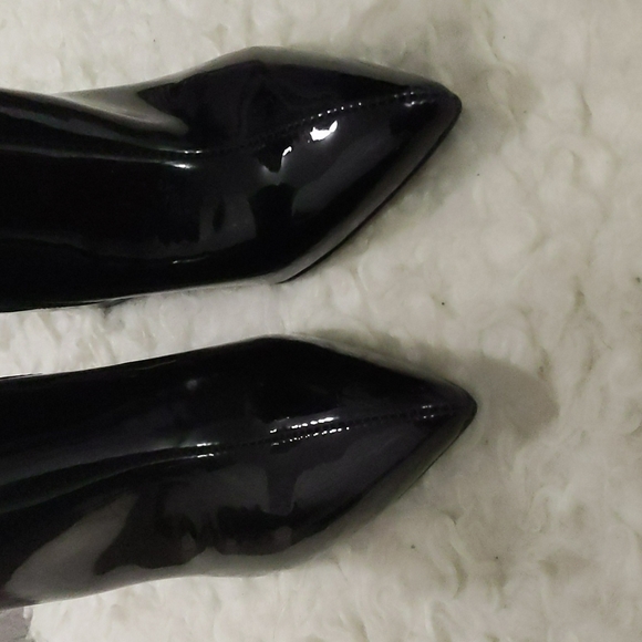 THERAPY | PRINCESS POLLY Alloy Mirror Patent Leather Heel Booties ~ New - Picture 8 of 12